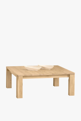 Massiver Eiche Couchtisch quadratisch in drei Farben